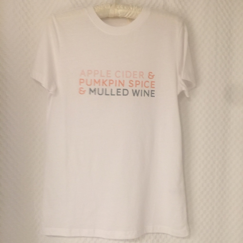 1901 brand “Pumpkin Spice” white T-shirt
